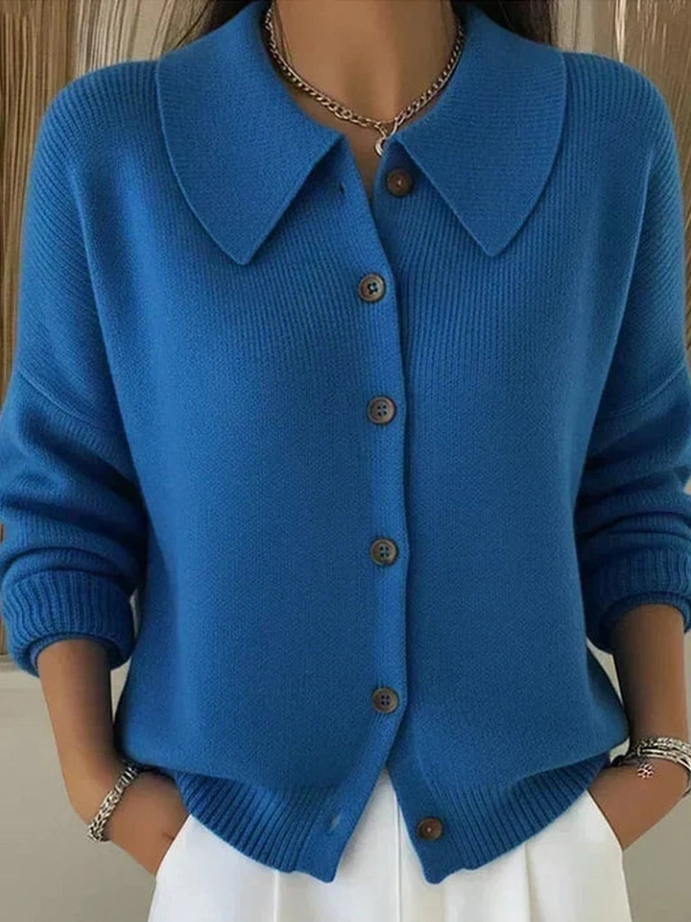 Verity | Cardigan with a shirt collar