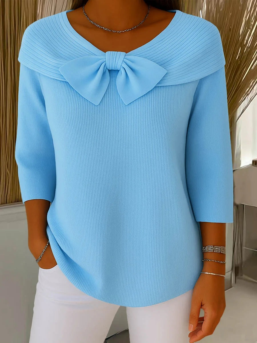 Primrose | Round-neck jumper with a bow