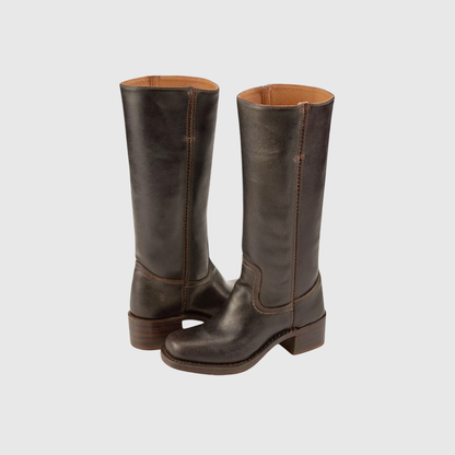 LERELIA | LEATHER KNEE-HIGH BOOTS