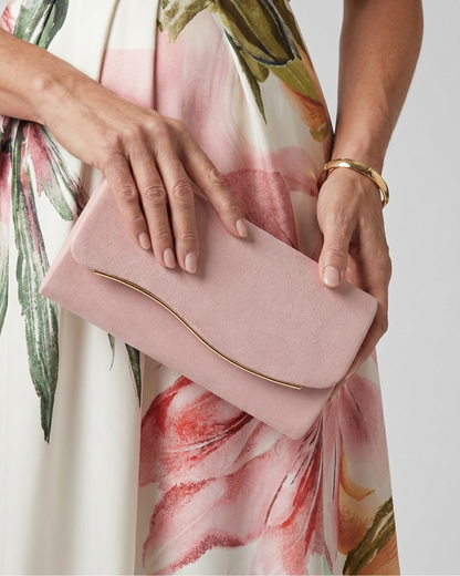 Noemi | Kopertówka clutch z wygiętym metalicznym detalem