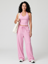 Helena | Top sin mangas con escote redondo y pantalones de pierna ancha