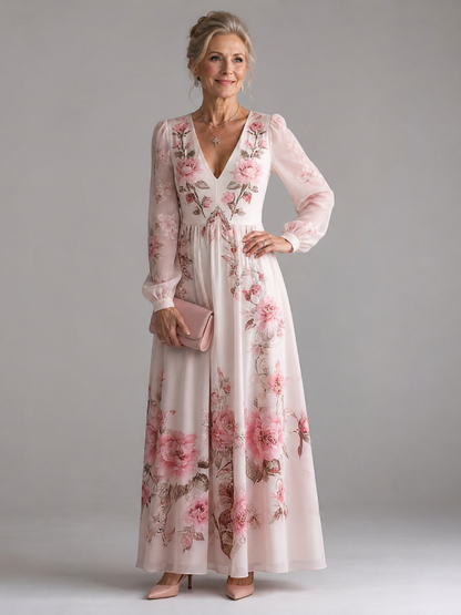 Musal | Vestido midi de manga larga con caída natural