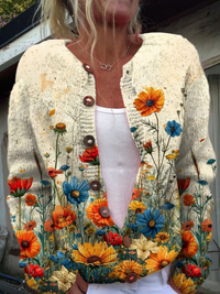 TANSY™ | VINTAGE FLORAL PRINT CARDIGAN