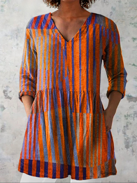 Nina | Długa bluzka z dekoltem w serek