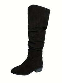 IONE | FASHIONABLE OVER-THE-KNEE BOOTS WITH STACKED HEEL
