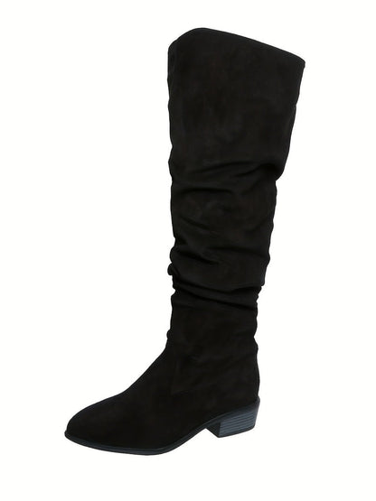 IONE | FASHIONABLE OVER-THE-KNEE BOOTS WITH STACKED HEEL