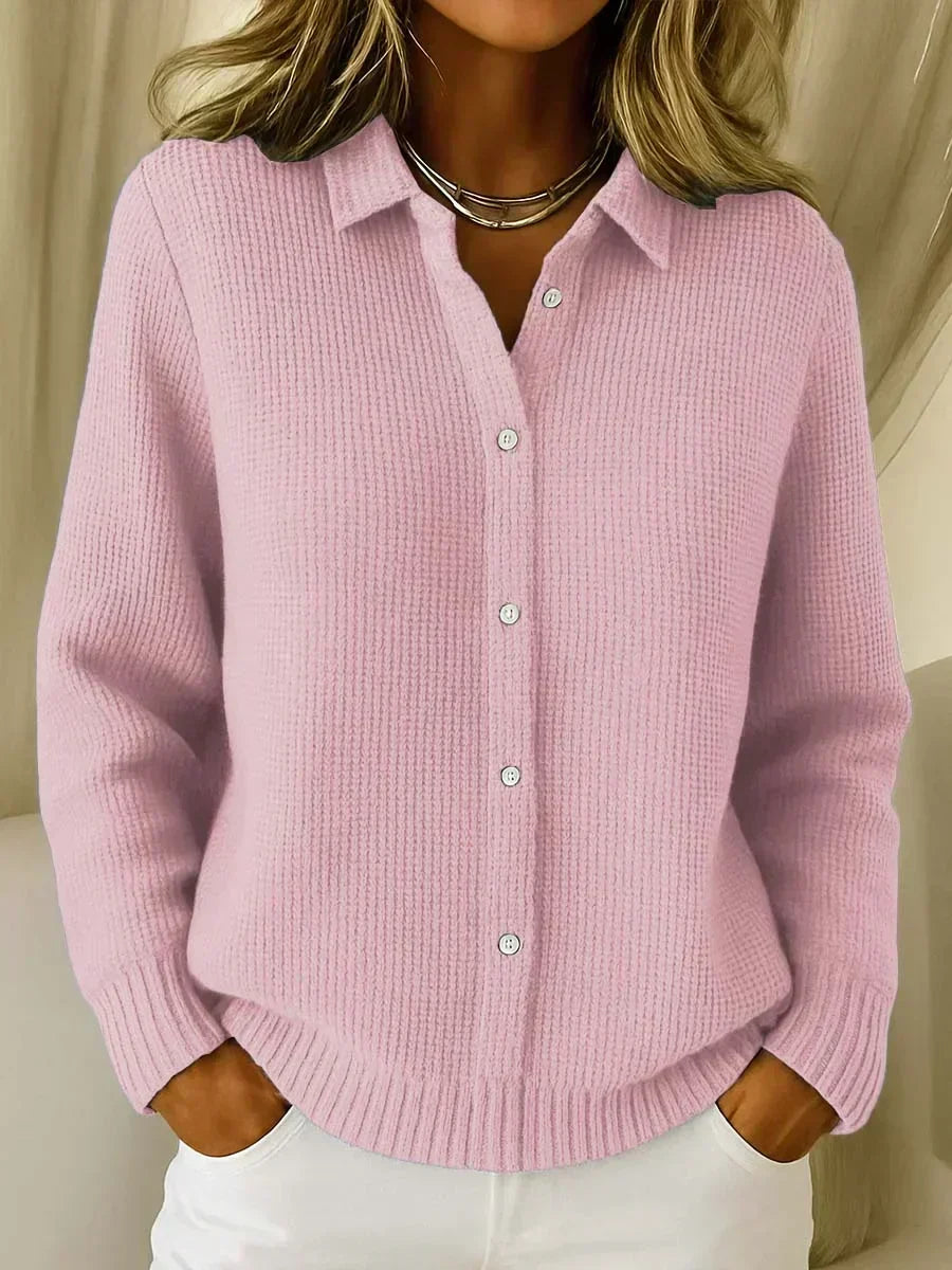 Rachel | Textured cardigan with buttons