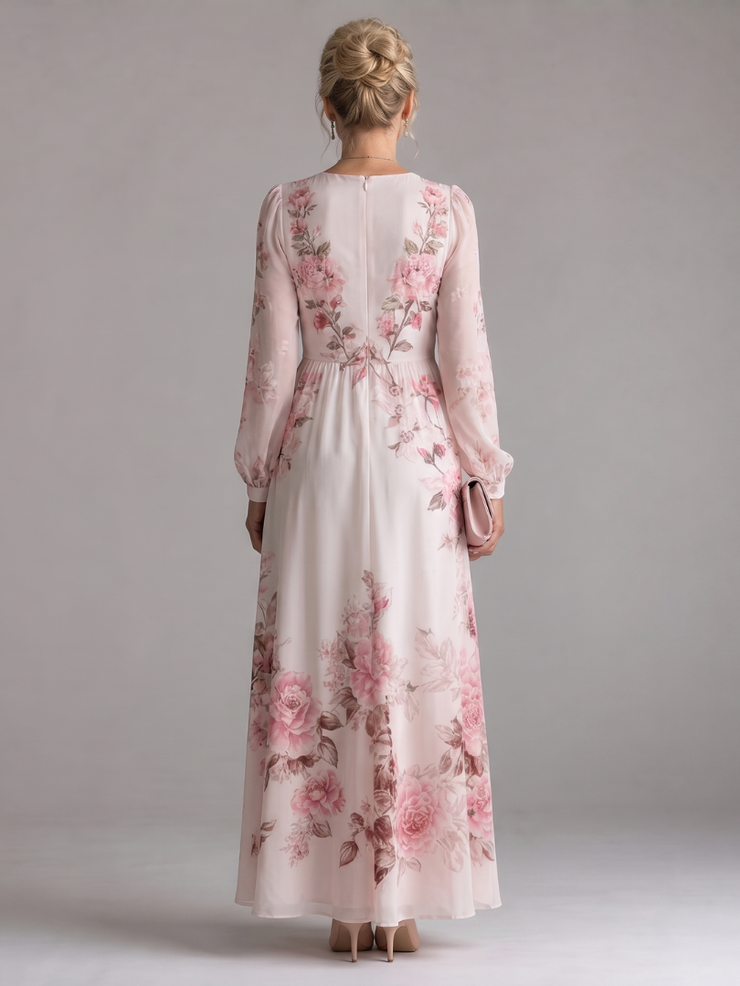 Musal | Vestido midi de manga larga con caída natural