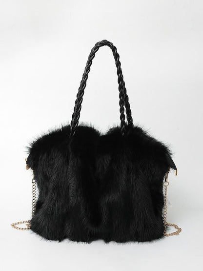 Charlotte - Versatile Plush Velvet Shoulder Tote Bag