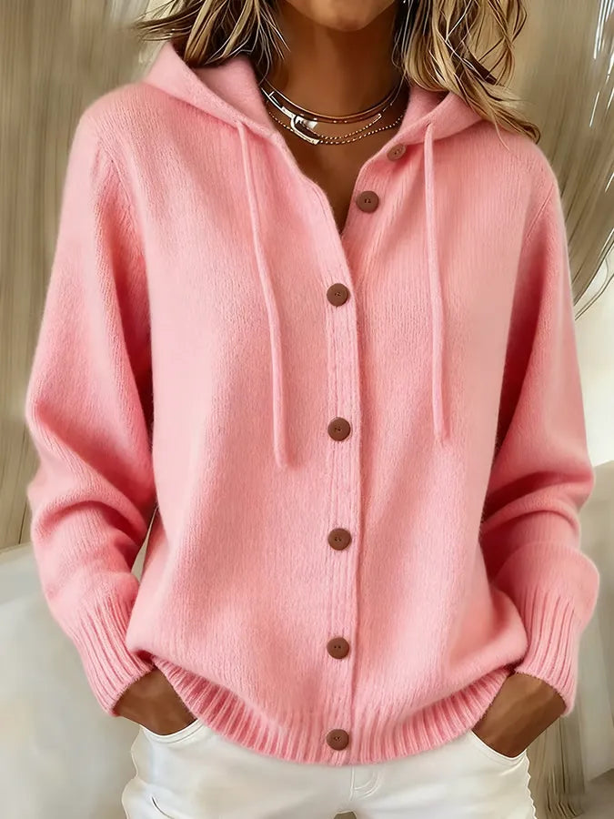 Betsy | Hooded cardigan with buttons