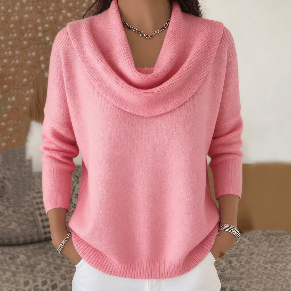 Juliet | Draped-neck jumper