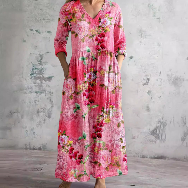 Damska sukienka midi w kwiaty – Anna Marie