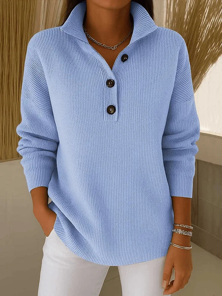 Amelia | V-neck polo jumper