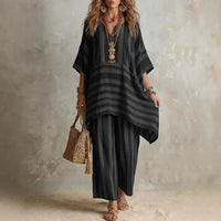 Radka | Dwuczęściowy komplet boho w paski