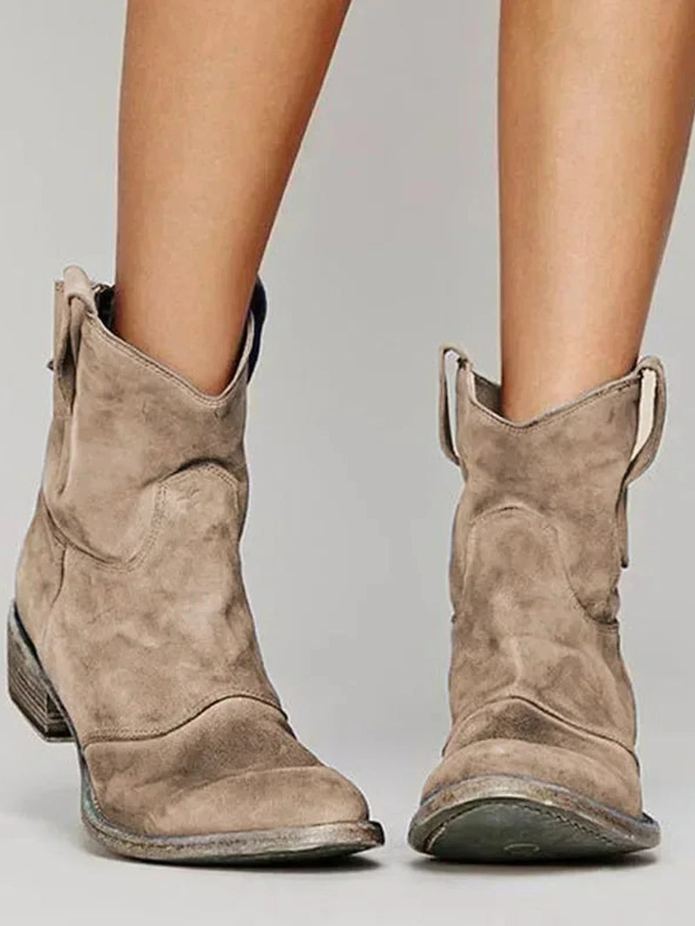 CYRINE | VINTAGE COWBOY SUEDE BOOTS