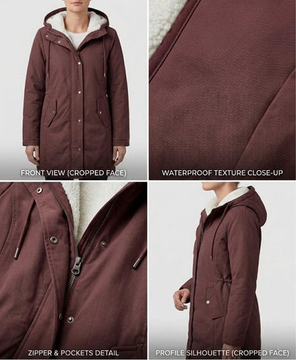 Cordelia™ | Cosy Hooded Weatherproof Coat