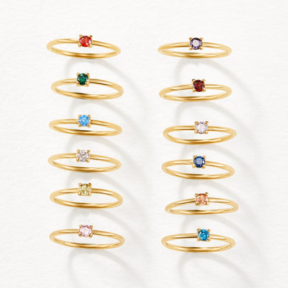 Gold Birthstone Rings