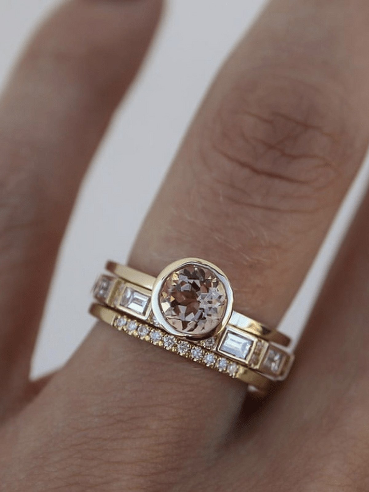 Colette – Gold Crystal Ring Set