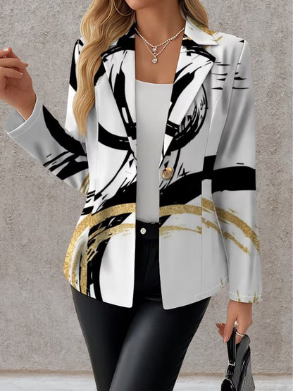 Noemine | Abstract Brushstroke Blazer