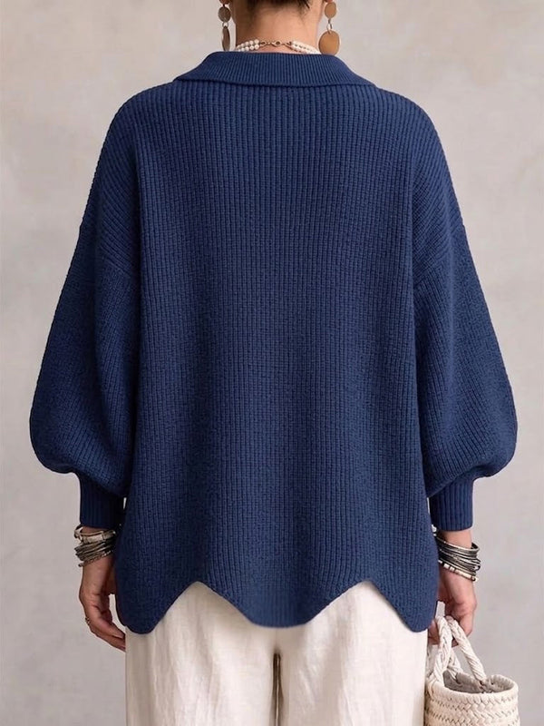 Beatrice | Oversized cardigan with gold buttons