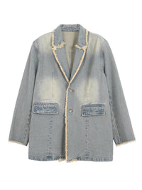 Dionne | Vintage Style Blazer with Raw Edges